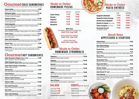 bottos menu.